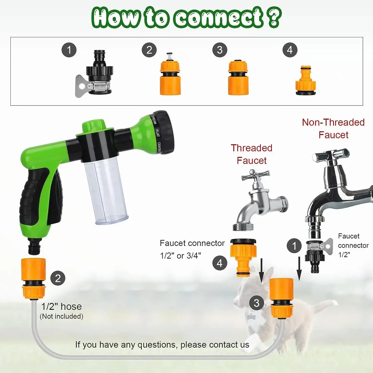 Professional Foam Cleaning & Pet Shower Gun
